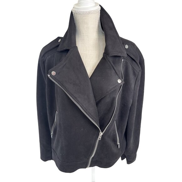 Philosophy Jackets & Blazers - Philosophy Black Womens Motorcycle Jacket 2X Polyester Spandex Blend